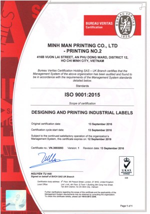 Chứng nhận ISO 9001:2015